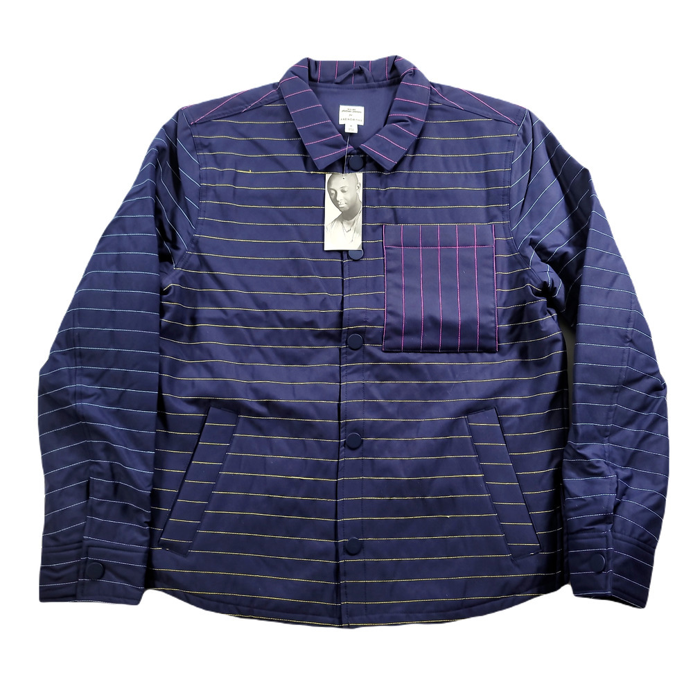 JEROME LAMAAR Quilted Jacket Mens Medium Batik Blue And Now This 5:31 $99 NEW